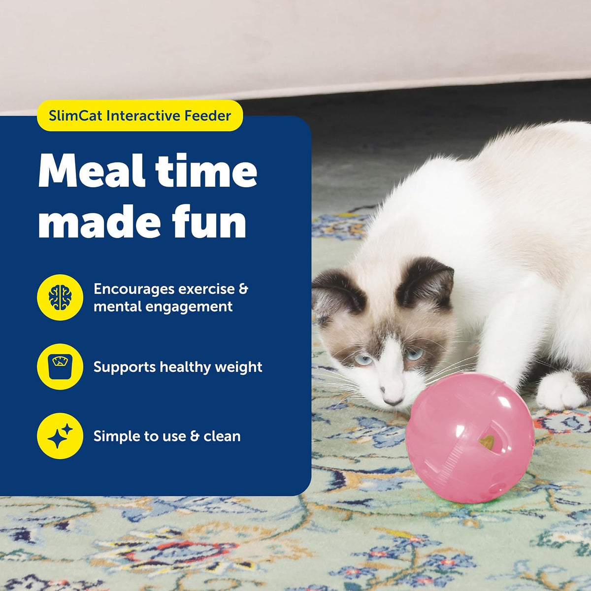 PetSafe Slimcat Feeder Ball Cat Toy - Pink / 1 Count (Pack of 1) - image 2