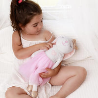 Perfectto Design Bunny Ballerina Stuffed Animal for Girls, Plush Toy Doll - Cute Doll Set Dress Up for 3 4 5 Year Old Girl - Gift for Little Girl, Birthday, Christmas Age 3-9