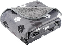 Waterproof Dog Blankets for Large Dogs 50"x60" Dark Grey – Essentials for Dogs - Dark Grey-paws / 50"x60"