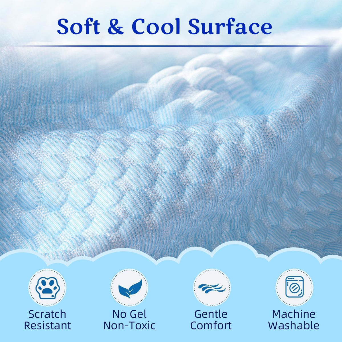 Mora Pets Dog Cooling Mat Instant Pet Cooling Pad Bed for Large Dogs - Blue / 36-Inch (Medium) - image 2