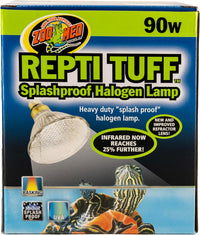 Zoo Med Turtle Tuff Splashproof Halogen Lamp 75 Watts – Essentials for Reptiles And Amphibians - 90 W (Pack of 1)