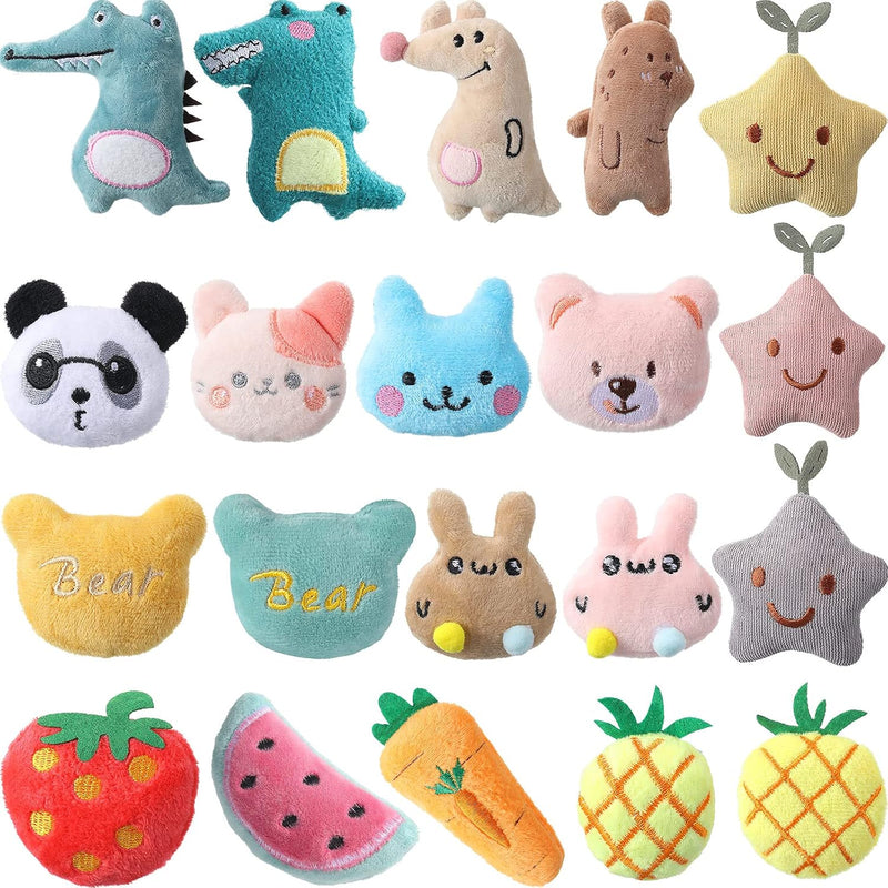 Gejoy 20 Pack Catnip Toys for Indoor Cat Plush Chew Toy for Kitten – Essentials for Cats