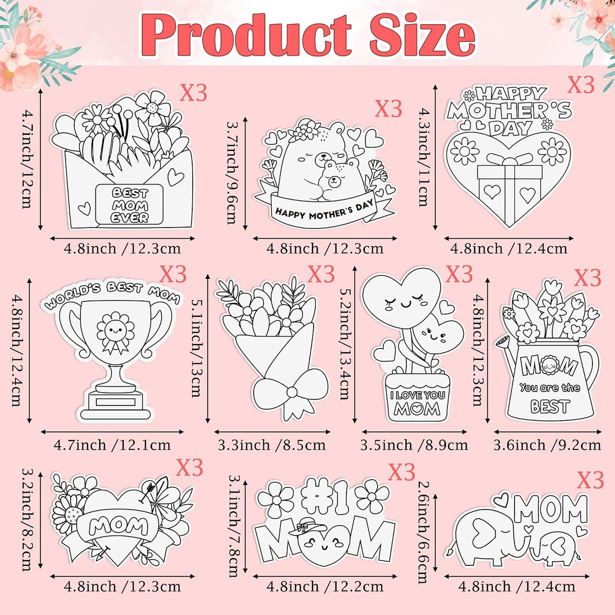 X1zuue fall leaf color your own magnet craft kit, 30 sets with maple and oak leaves - view 29