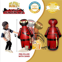 Inflatable Dudes kids punching bag bop bag, 47 inch, with sand-filled base in a ninja design - view 15
