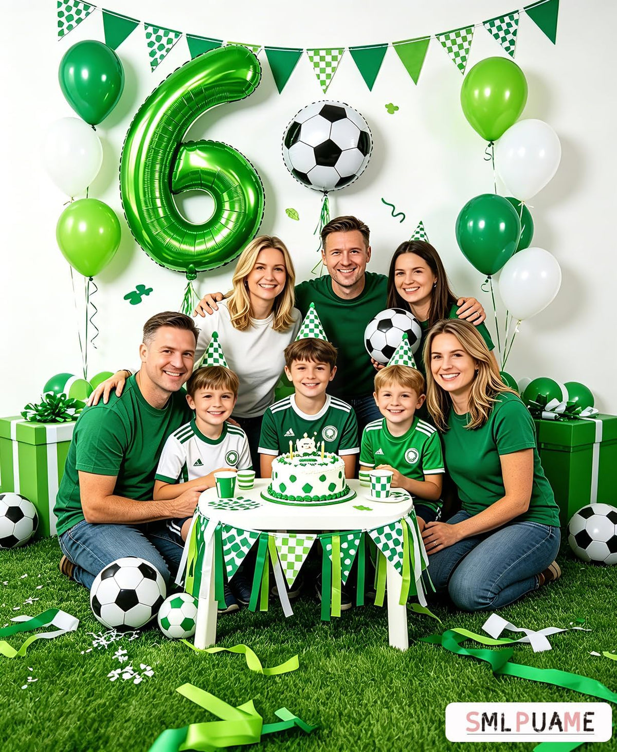 40 Inch Gold Number 1 Balloon - Green Balloon / 40 Inch Number 4 - image 4
