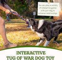 SHARLOVY Dog Rope Toy for for Medium Dogs, Durable Cotton Dog Chew Toys for Aggressive Chewers, Interactive Tug of War Dog Toys for Medium to Large Breed