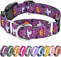 Martingale Dog Collar with Buckle - Purple Little Devil / Medium