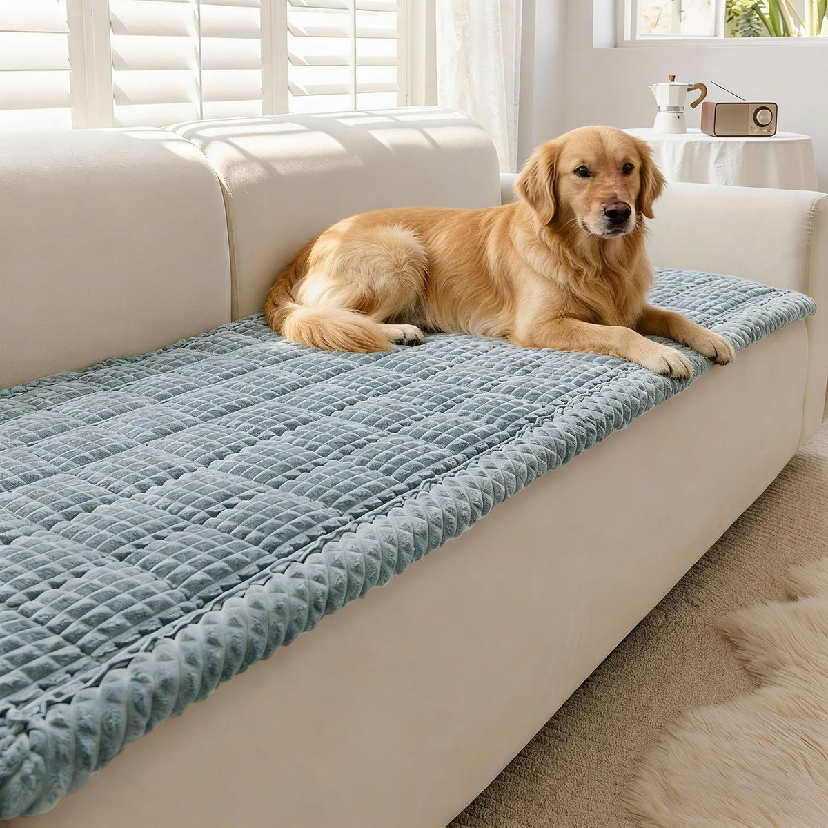 Couch Cover for Dogs Washable - Blue Gray / 27.6" x 82.7"