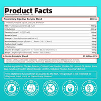Probiotics for Dogs, Digestive Enzymes for Gut Health Support, Dog Fiber Supplement with Pumpkin for Diarrhea & Bowel Support, Upset Stomach & Gas Relief, Constipation - 60 Count Chicken Flavor
