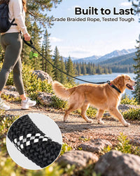 Taglory Rope Dog Leash for Medium Large Dogs - 1/2" x 4 FT (20~120 lbs.) / Black - image 3