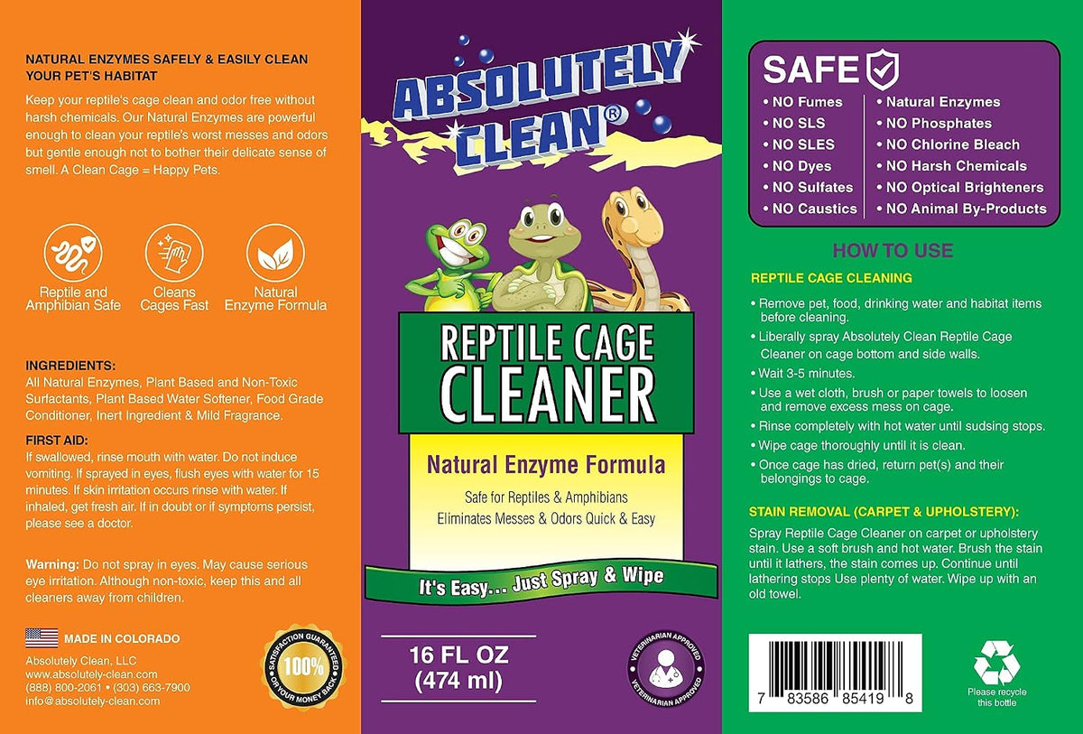 Absolutely Clean Amazing Reptile & Amphibian Terrarium Cleaner - 16 Fl Oz (Pack of 1) - image 4