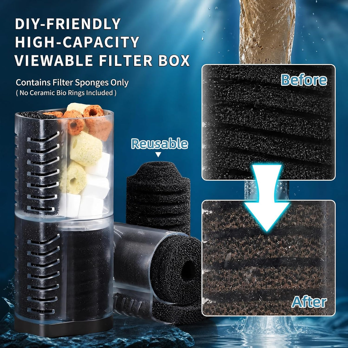 TARARIUM Aquarium Filter for Fish Tank - Large fit 40-150gal - image 3