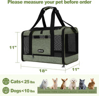 Cat Carrier 18x11x11 Top Load - Olive / 18.0"L x 11.0"W x 11.0"H - image 2
