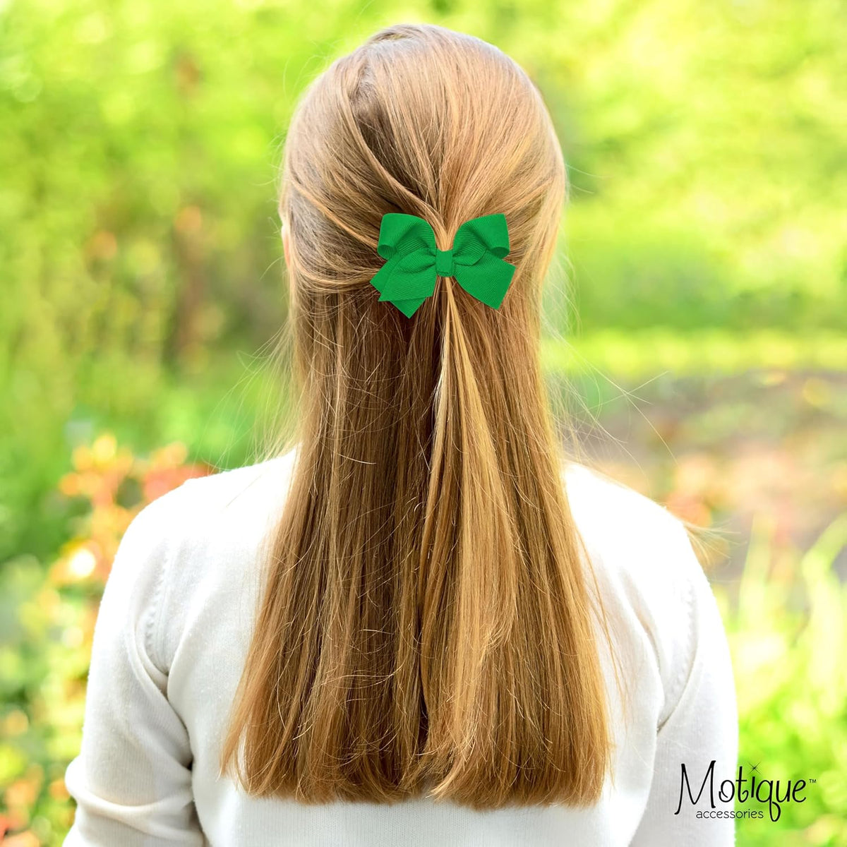 Motique Accessories 4 inch dusty rose grosgrain hair bow for girls on a metal alligator clip - view 10