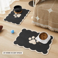 Scalloped Dog Feeding Mat, Beige White, 14" X 19” – Essentials for Dogs - Classic / 19"L x 14"W - image 2