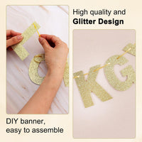 BEISHIDA 116 PCS A-Z DIY Letter Custom Banner Birthday Party Decor – Fun for Kids & Family - Glitter Champagne - image 3