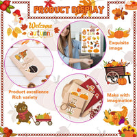 DUJAA 640-piece fall stickers for kids with pumpkins, leaves and scarecrows - view 28