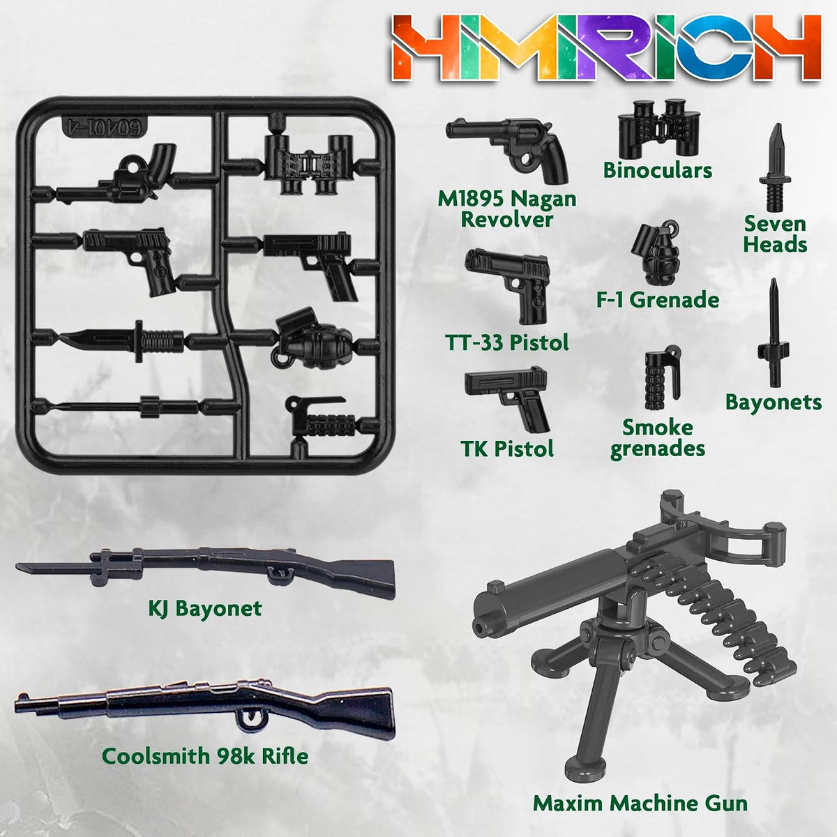 Weapons Pack Military Toy Set Building Blocks Model for Soldier - 25 PCS-Weapons - image 3