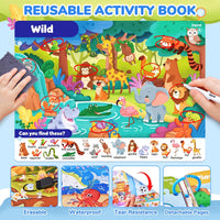 JoyCat seek and find activity book with dry erase markers, cloth and storage bag - view 22