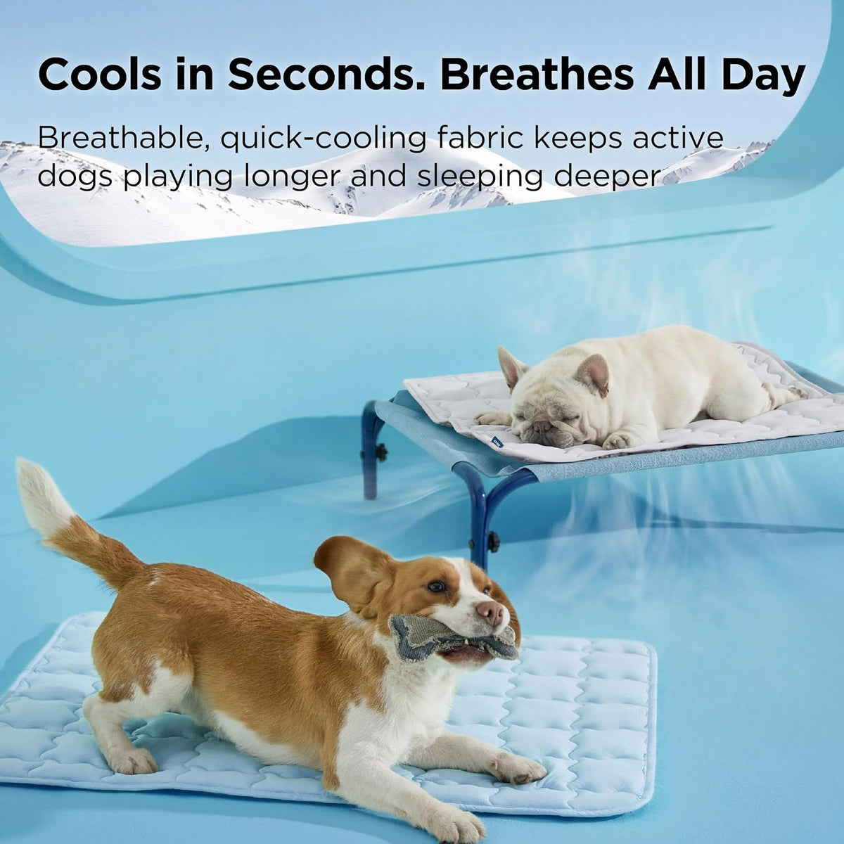 Bedsure ArcticMax Cooling Mat for Large Dogs - Pearl Grey / 29"L x 21"W - image 3