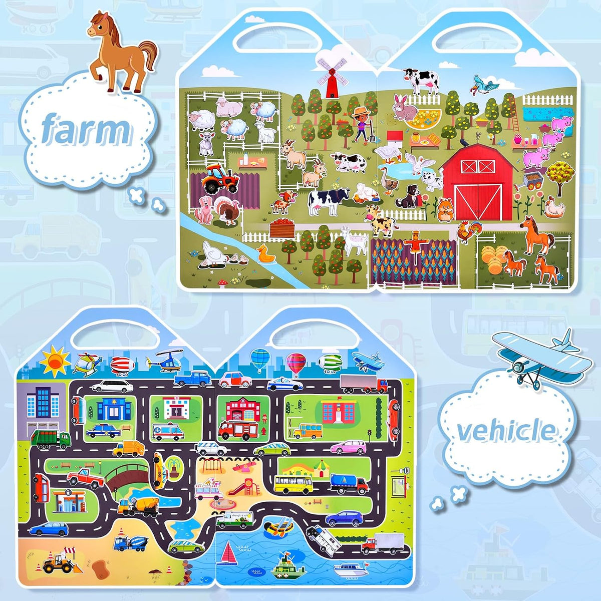Cosomia 6 reusable puffy sticker books with princess, mermaid and garden themes - view 13