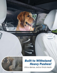 JOYTUTUS 52" Wide Dog Car Barrier with Removable Visual Window - Medium 52"*31" - image 2