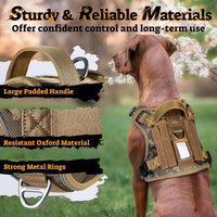 rabbitgoo Tactical Dog Harness for Large - Desert Camo / S(Chest:16.1"-31.5",Neck:15.4"-21.6",Back:7.1") - image 4