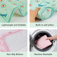 PUMYPOREITY Cooling Dog Bed, Pet Cooling Mat with Pillow - Large / Pink - image 2