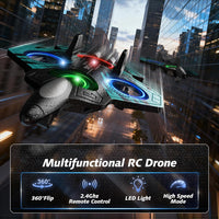 Foam RC Plane with 3 Drone Batteries and 3*AAA Batteries – Fun for Kids & Family - Black Blue - image 2