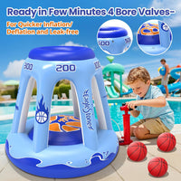 EagleStone 47 inch inflatable pool basketball hoop floating with balls - view 3