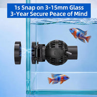 FREESEA Magnetic Wave Maker for Aquarium: 1s Mounts on 15mm Glass - 1600 GPH (Black) - image 3