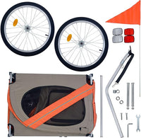 H&B Luxuries Pet Bike Trailer Load 68 Pounds, Suitable for Big and Small Dogs, Folding Storage, Detachable, Easy to Install, Breathable Protective Net Pet Cart