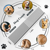 2PCS Slicker Brush for Dogs & Pet Comb - Pink / Large - image 4