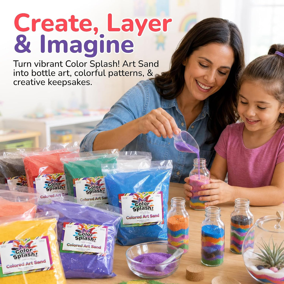 S&S Worldwide Color Splash Colored Art Sand Assortment - image 2