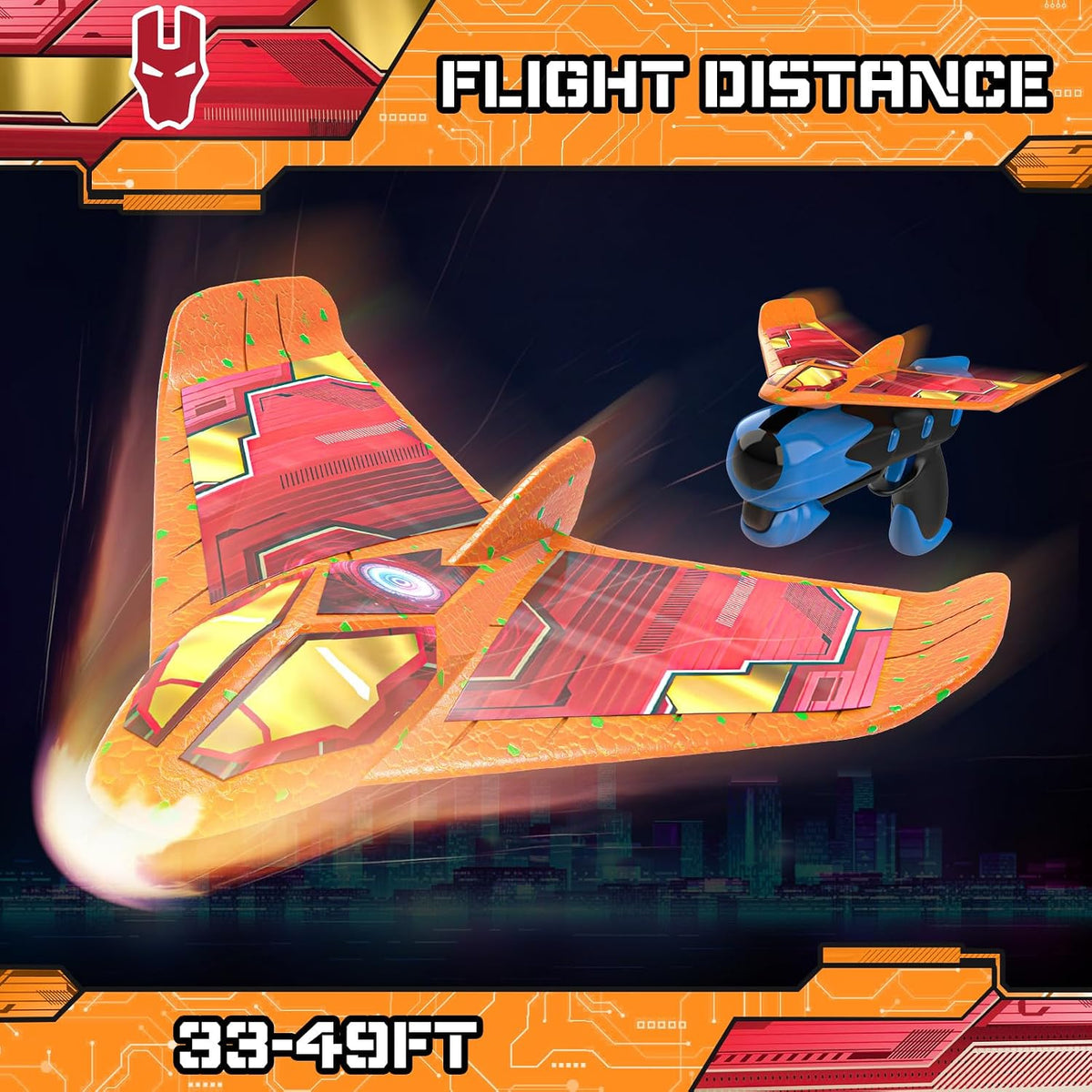 Fuwidvia 3 Pack Airplane Launcher Toys - Red&green&orange&blue&black&white - image 2