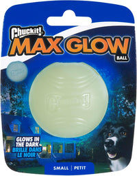 Chuckit! Max Glowin the Dark Bouncy Ball for Dogs, Large 3in - Small / Pack of 1