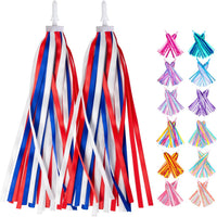 Bike Streamers Bike Tassels for Kids 1 Pair - Red White and Blue