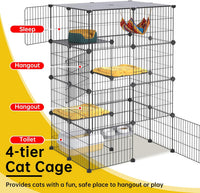 3-Tier Cat Cages Indoor Enclosure DIY Cat Playpen Catio Detachable - 31.5"L x 23.6"W x 47.2"H - image 3