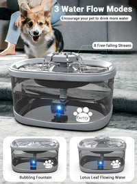 Kastty 2.5Gal/9.5L Dog Water Fountain Extra Large Pet Water Fountain - Grey - image 3