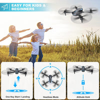 Drone with 1080P Camera for Beginners and Adults - Blue - image 3