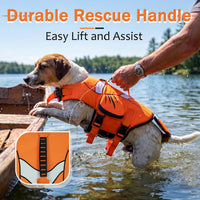 DENTRUN clownfish-shaped dog life jacket with rescue handle and bright colors - view 4