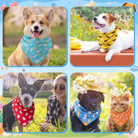 Sweetude 100 Pcs Dog Bandanas Bulk Triangle Bibs Adjustable - Cute - image 2