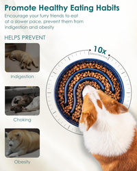 vancasso Slow Feeder Dog Bowl - Blue / 1.5 Cups - image 4
