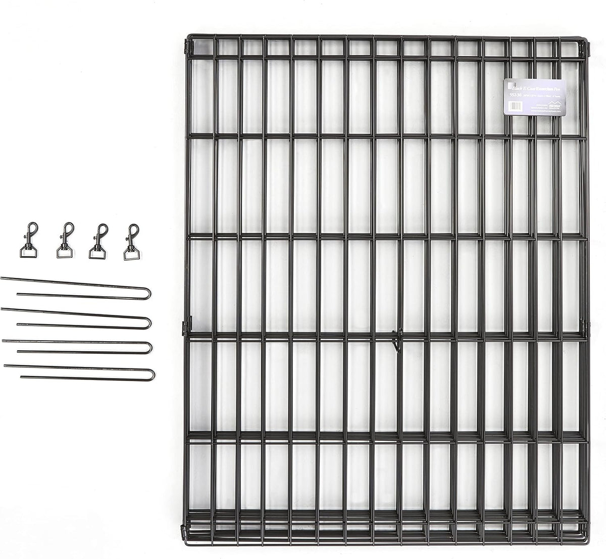 MidWest 30-Inch Exercise Pen, Single Door, 16 Sq Ft Play Area – Essentials for Dogs - Black w/ Door / 30" H - image 4