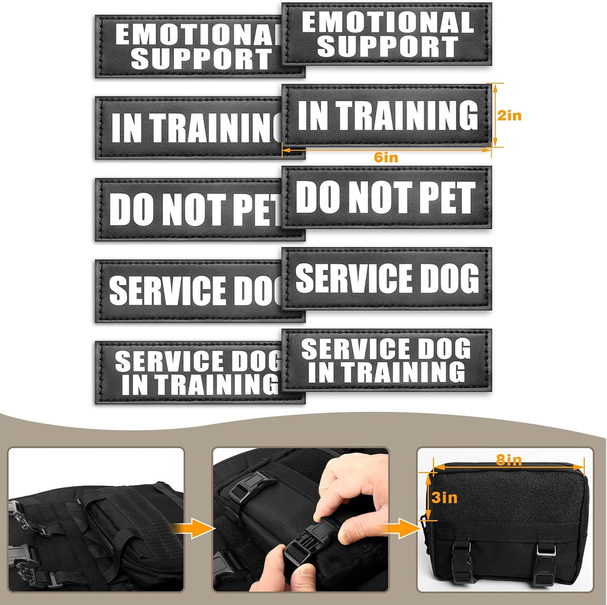 WINSEE Tactical Dog Harness with Dog Leash - X-Large / Black - image 4