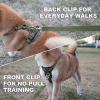Plutus Pet No Pull Dog Harness with Leather Accents - S / Ranger Green - image 3