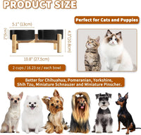 Elevated Ceramic Dog Bowl - Black / Small - image 2