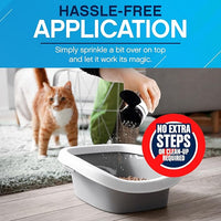 NonScents Cat Litter Deodorizer - Litter Box Odor Eliminator - Less Scooping Extends Kitty Litter Lifespan - Fragrance-Free Formula Eliminates Unpleasant Cat Odors - Fresh Scent Litter Pans (4-Pack)