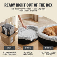 Miorun Fluffy Orthopedic Dog Beds Large Sized Dog - Gray / L(43", UP to 90lbs) - image 2