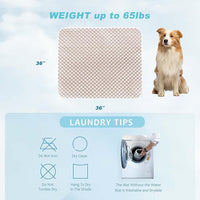MICROCOSMOS Pet Cooling Mat & Sleeping Pad- Breathable Bubble Surface, EZ Clean. Keep Cooling for Pets, Kids and Adults in Summer.(Brown, 36" x 36")